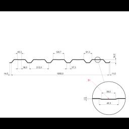 Fasadni trapez sa prepustom TR 35B+  - Aluminijum obojeni  - Silver  -  Slika 2