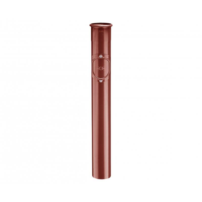 Zaštitna odvodna cev sa revizionim otvorom  - Pocink obojeni  - Vinsko crvena  -  Slika