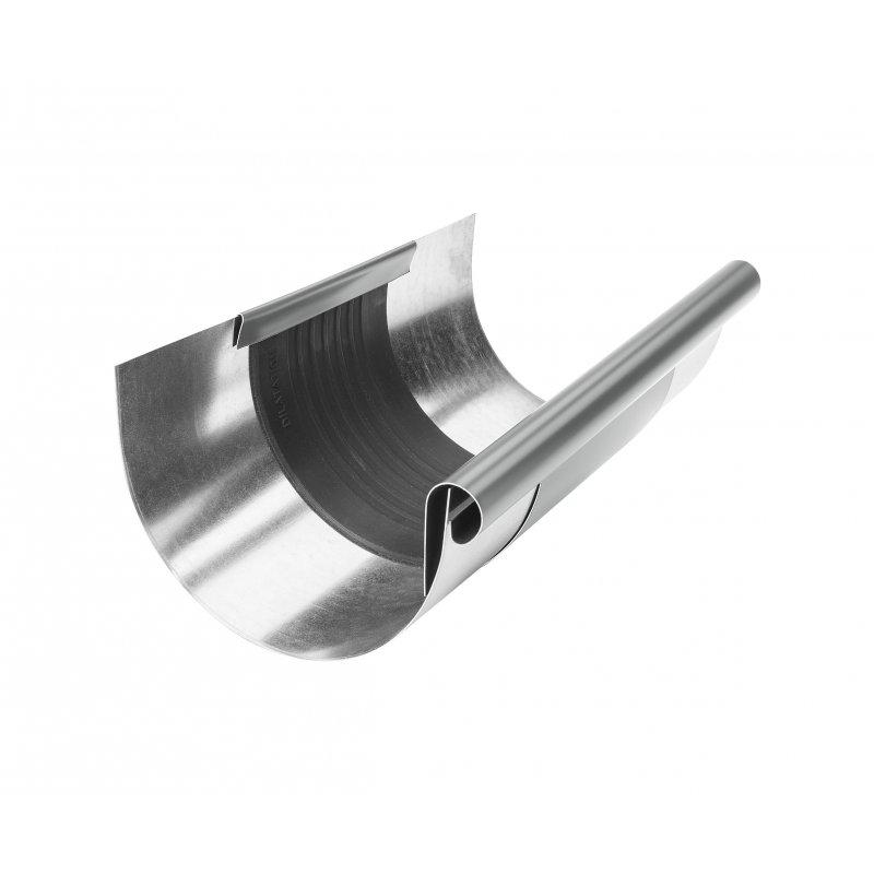 Dilatacija poluokruglog oluka  - Aluminijum obojeni  - Svetlo siva  -  Slika