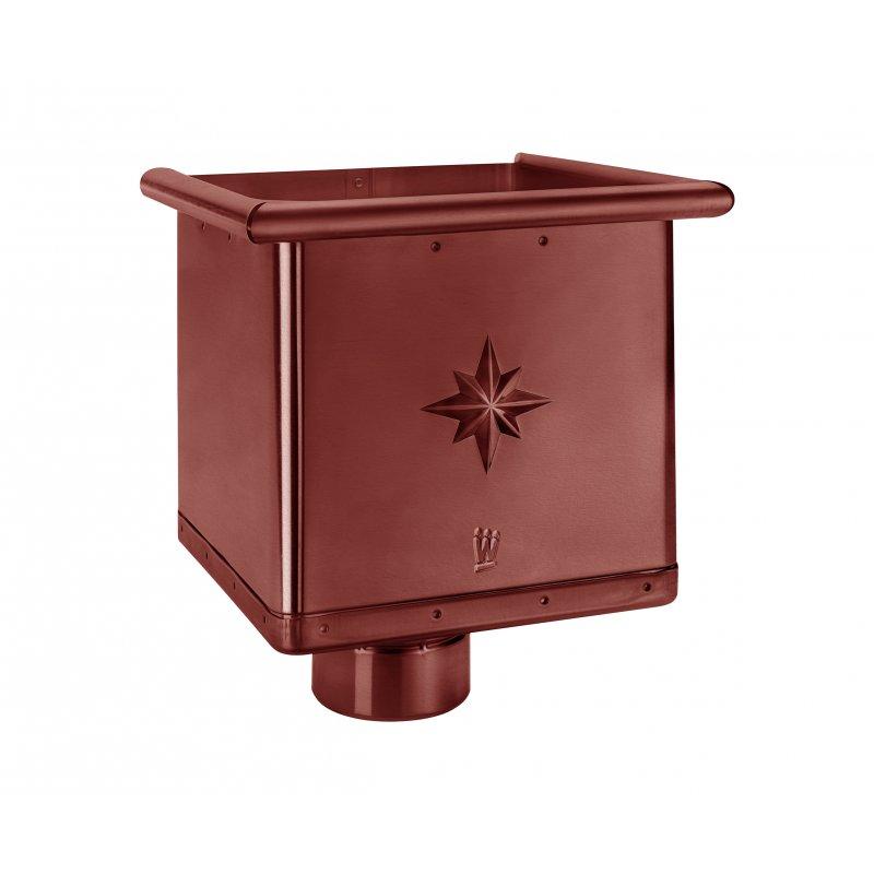 Sabirni kotlič kubni  - Aluminijum obojeni  - Vinsko crvena  -  Slika