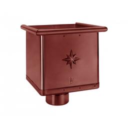 Sabirni kotlič kubni  - Aluminijum obojeni  - Vinsko crvena  -  Slika 1