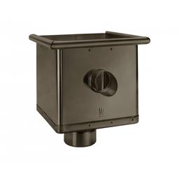 Sabirni kotlič kubni ekscentričan sa odvodom  - Aluminijum obojeni  - Zeleno smeđa  -  Slika 1