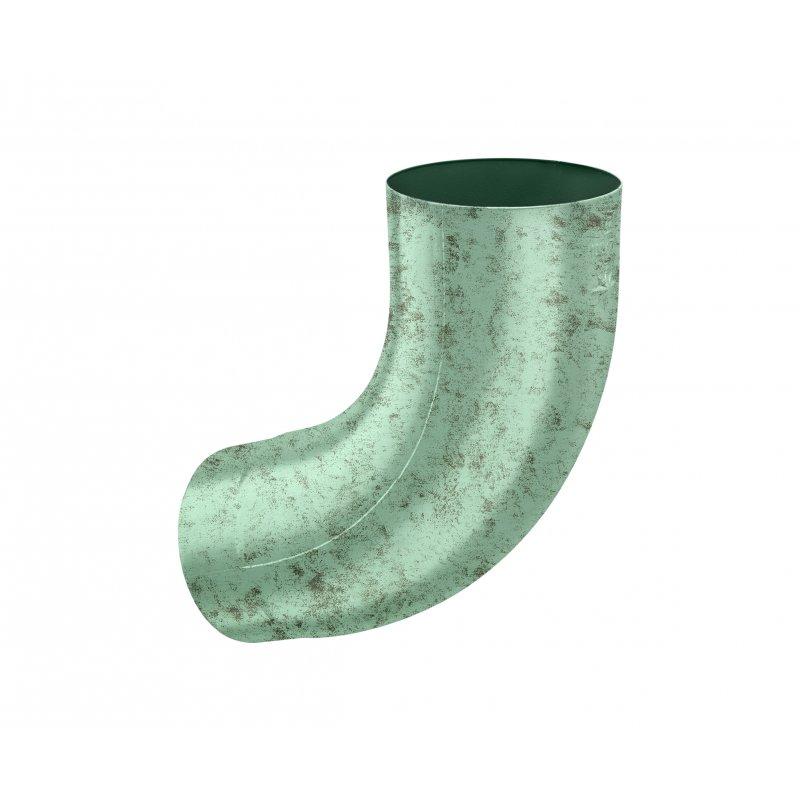 Koleno 72°  - Aluminijum obojeni  - Zelena patina  -  Slika