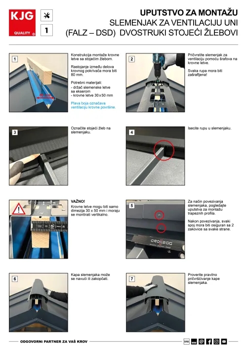 Slemenjak za ventilaciju UNI (FALZ – DSD)