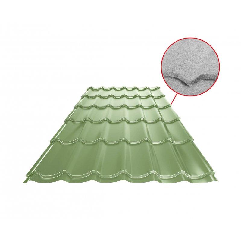 Krovni pokrivač UNI 1 SQ (sound – aqua) - Pocink obojeni - Trava zelena - Slika