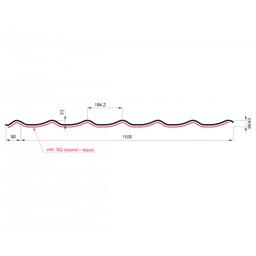 Krovni pokrivač UNI 1 SQ (sound – aqua) - Pocink obojeni
MATT MARCEGAGLIA - Vinsko crvena MATT - Slika 2