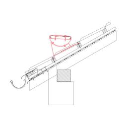 Krovni stepenik za krovni pokrivač UNI - Pocink obojeni - Vinsko crvena - Slika 3