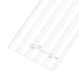 Držač za trapeze - 1 rupa - Aluminijum - Natur - Slika 3