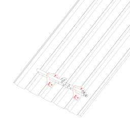 Držač za trapeze - 2 rupa - Aluminijum - Natur - Slika 3