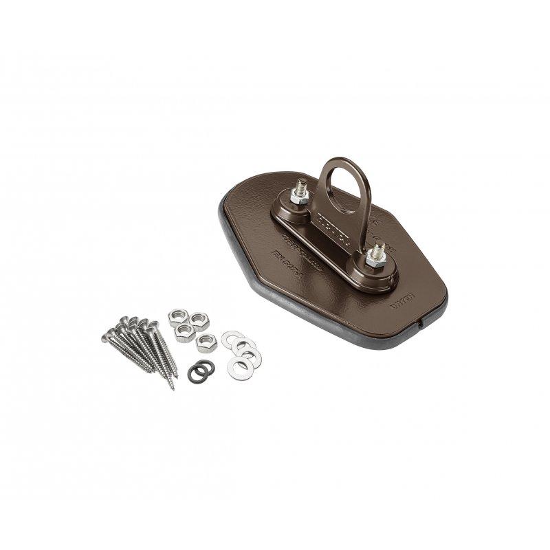 Držač cevi sa jednim rupom na montažnoj ploči - Aluminijum obojeni - Testa di Moro - Slika