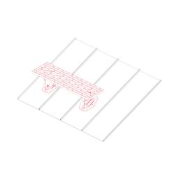 Krovni stepenik na montažnoj ploči - Aluminijum obojeni - Svetlo siva - Slika 2