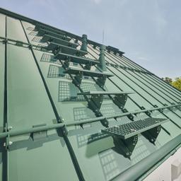 Krovni stepenik, set 800 x 250 - Aluminijum obojeni - Bela - Slika 2