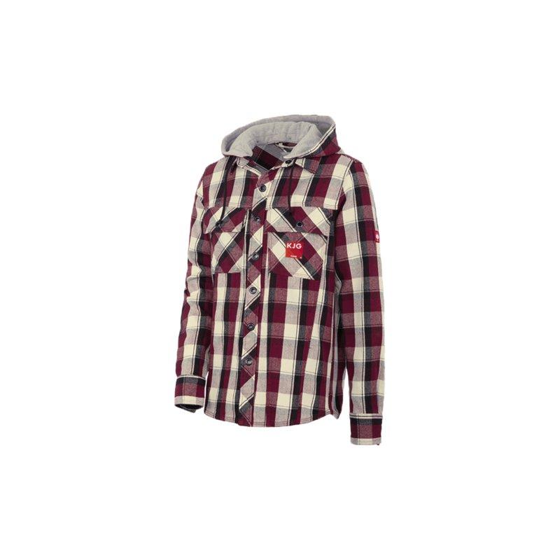 Košulja s kapuljačom rubin - 100 % pamuk (cca. 280 g/m²) - Rubin/Crna/Prirodna - Slika