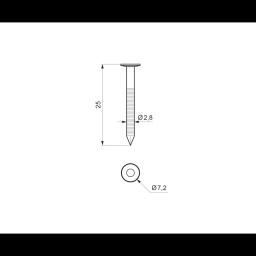 HAFTE pocinkovani ekseri za zabijanje bez gasa - Pocink - Natur - Slika 2