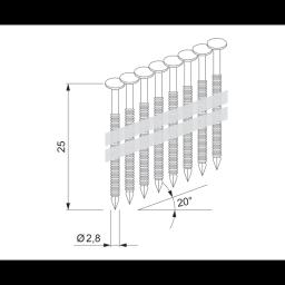 HAFTE pocinkovani ekseri za zabijanje bez gasa - Pocink - Natur - Slika 3