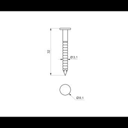 Pneumatski konveksni ekseri za zabijače bez gasa - Čelik - Slika 2