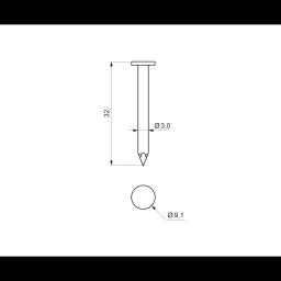 Pneumatski glatki ekseri za zabijače bez gasa - Čelik - Slika 2