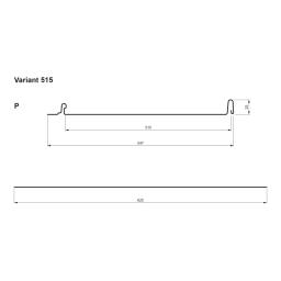 Krovni panel CLICK 515 P - Pocink obojeni
MARCEGAGLIA - Antracit - Slika 2