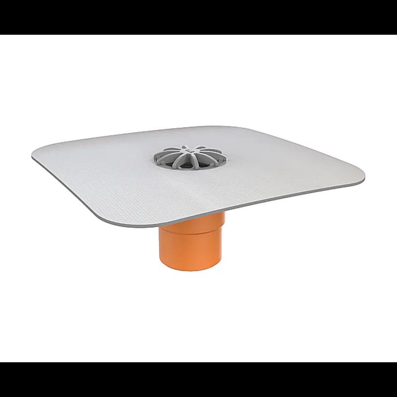 PVC balkonski odvod sa manžetnom vertikalni - Poliamid - Siva/Narandžasta - Slika