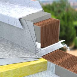 FPO izlivnik okrugli sa manžetnom - PVC - Bela - Slika 2