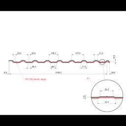 Krovni trapez sa prepustom TR 18A+ SQ (sound – aqua) - Aluminijum obojeni - Silver - Slika 2