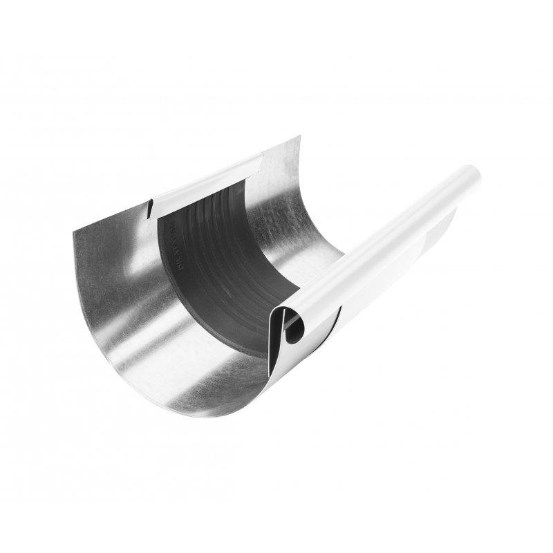 Dilatacija poluokruglog oluka - Aluminijum obojeni - Bela - Slika